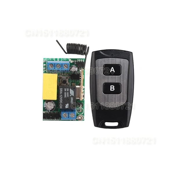 

220V 1CH 10A Wireless Remote Control Switch System Wireless Receiver&Transmitter Output State is Adjustable Load 1000W