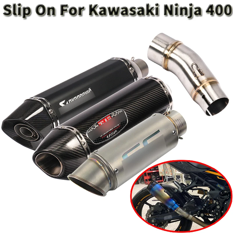 

Slip-on для Kawasaki Ninja 400 Ninja400 EX400 2019 2018 мотоцикл Yoshimura выхлопная Escape изменение Средний Соединительная труба глушитель