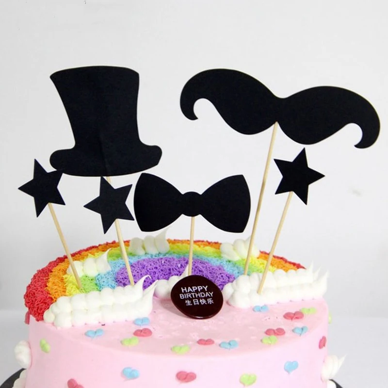 Christmas-Happy-Birthday-Cake-Topper-Xmas-Navidad-New-Year-Black-Gold-Cake-Top-Decor-for-Home (3)