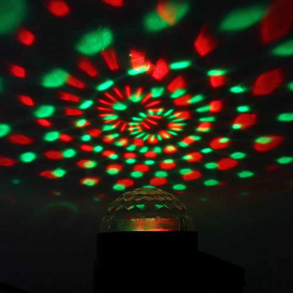 Цветной RGB LED хрустальный шар эффект автомобиля музыкальный ритм диско DJ