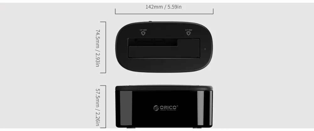 ORICO 6218us3 мобильный жесткий диск держатель 2.5/3.5 дюймов USB3.0 высокоскоростной SATA Serial настольного ноутбука внешний