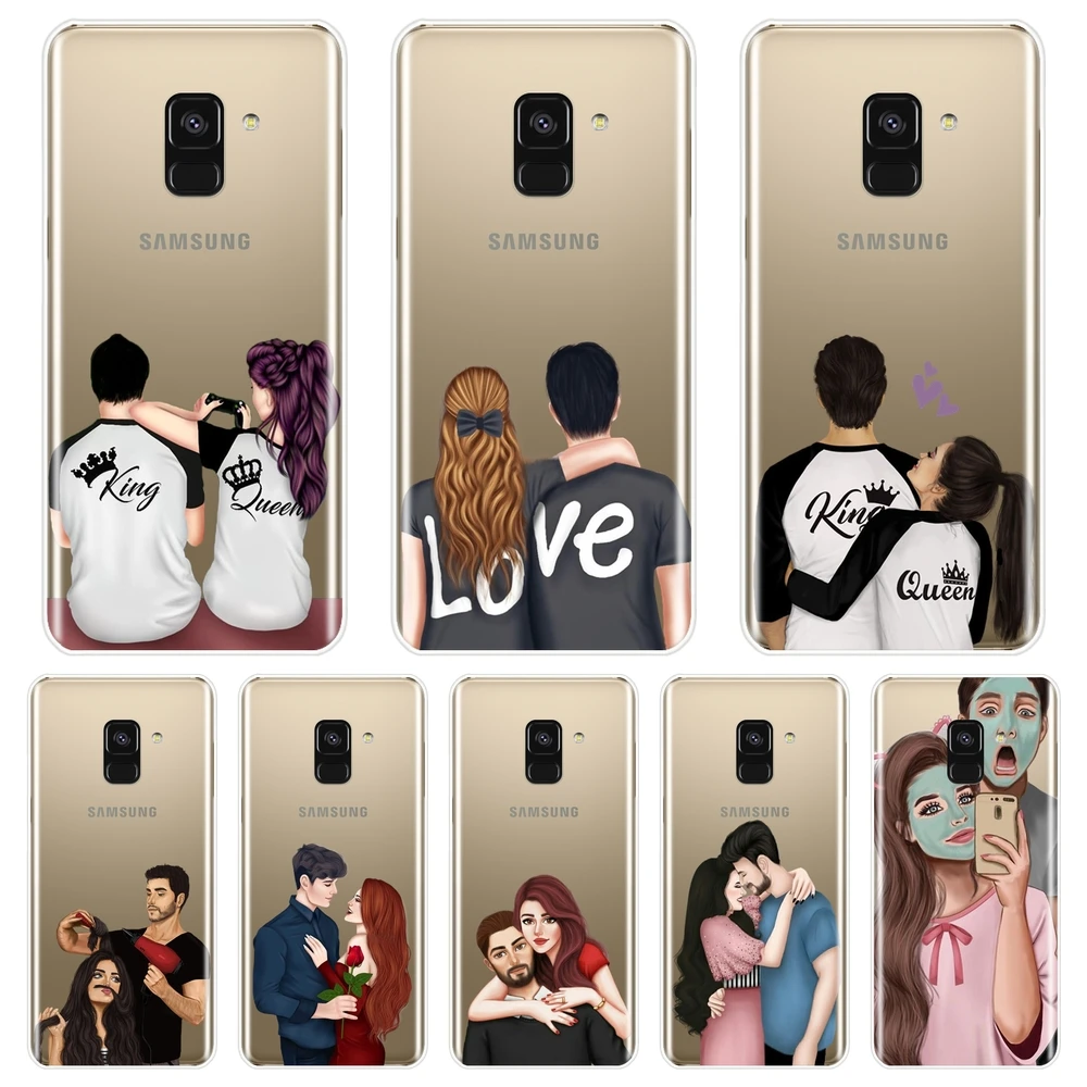 Чехол для телефона из ТПУ Samsung Galaxy A6 A8 Plus 2018 Мягкая силиконовая задняя крышка