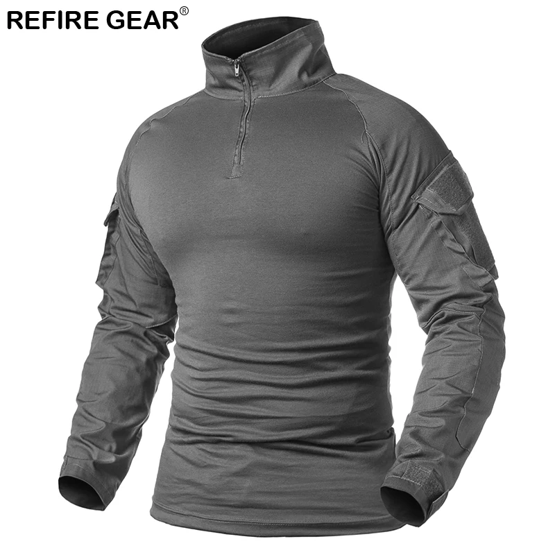Футболка Refire Gear мужская с длинным рукавом тактическая уличная армейская рубашка