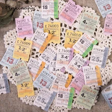 Vintage Travel Tickets escribible conjunto de cintas washi DIY decoración Scrapbooking cinta adhesiva etiqueta pegatina papelería JD030