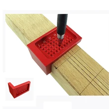 T50 Measuring Tool Woodworking Precision Scribe Mark Measurement Tool Aluminum Alloy Cross-calibration Ruler Wood Working Scribe