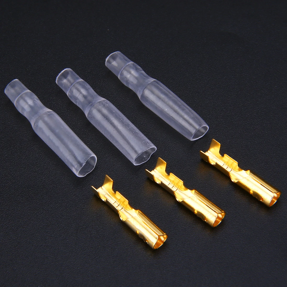 50 Set 3.9mm Male Female Motorcycle Crimp Terminal Wire Connectors Male Female Socket Classic Terminal with Sheath