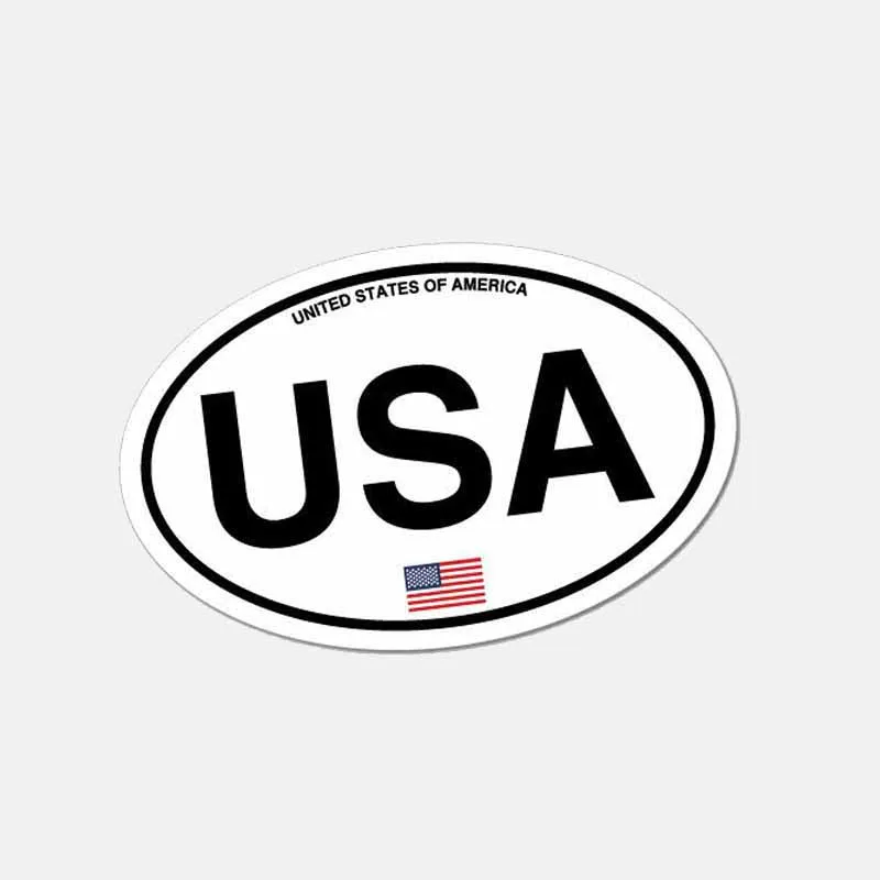 YJZT 10 5 см * 6 смешной Овальный США американский Американский код стикер автомобиля
