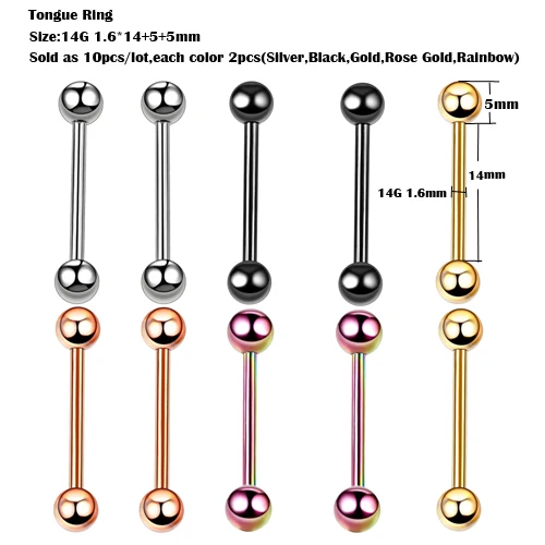 10 шт./лот G23 титановые пирсинг носа спиральные пирсинг губ язык кольца серьги козелок пирсинг Промышленная Штанга бижутерия для тела - Окраска металла: M1802