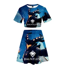 Костюм с короткой юбкой, лидер продаж, 2 футболки с короткими рукавами и платье, костюм из двух предметов, Новые повседневные комплекты высокого качества