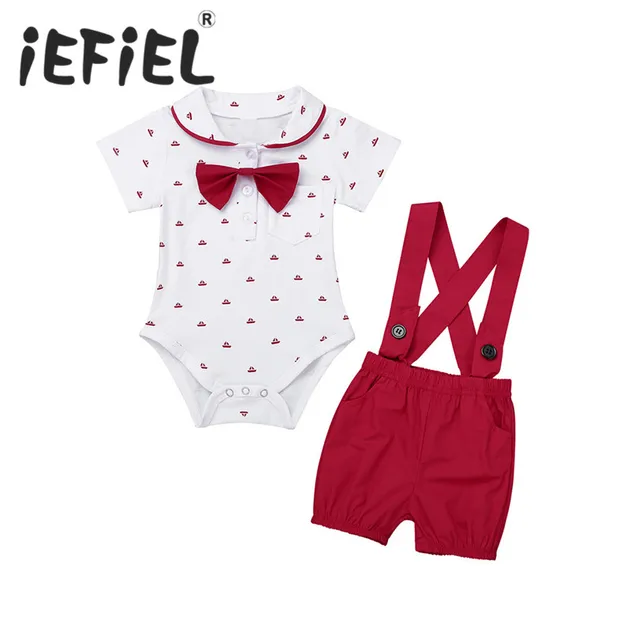 Newborn Toddler Infant Baby Boys Party 1st Birthday Outfit Short