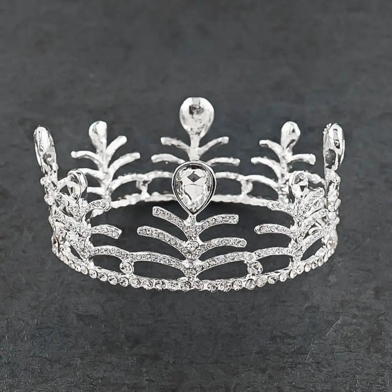 Elegant Tiaras For Bridal Silver Color Plant Style Korean Crown Tiaras