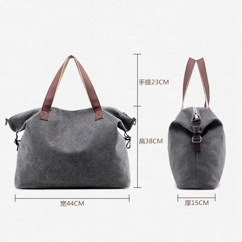 Women Canvas Handbags High Quality Female Single Shoulder Bags Crossbody Bag Vintage Solid Multi-pocket Lady Totes Bolsas SS7376 (6)