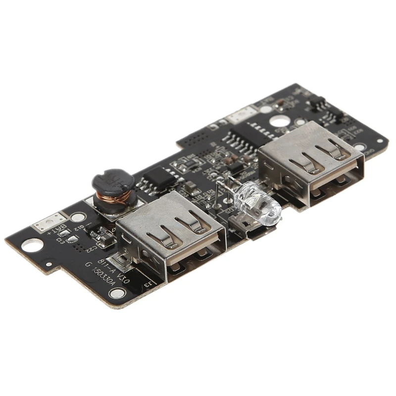 

5V 2A Power Bank Charger Module Step Up Boost Dual USB LED PCB Circuit Board DIY