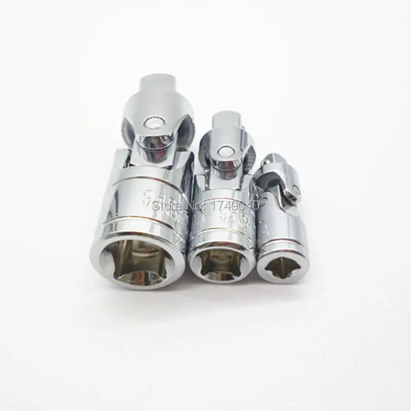3pc Universal Joint Set Ratchet Angle Extension Bar 14 38 12 Socket Adapt