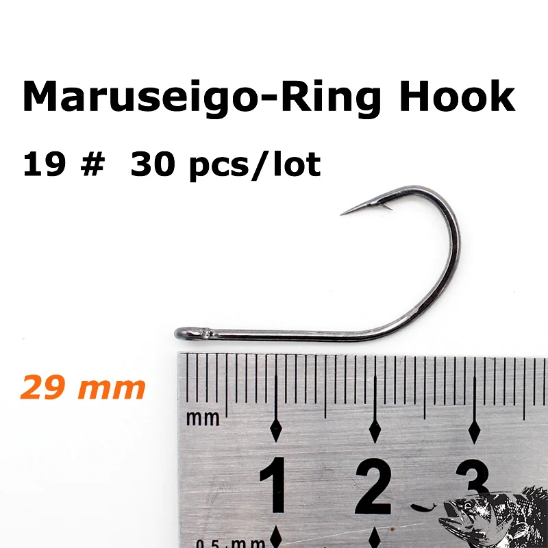 Рыболовный крючок из высокоуглеродистой стали для окуня, дропшиппинг, Maruseigo-кольцевой крючок, 8 разных размеров, рыболовные крючки колючие крючки для ловли карпа - Цвет: HOOK 19