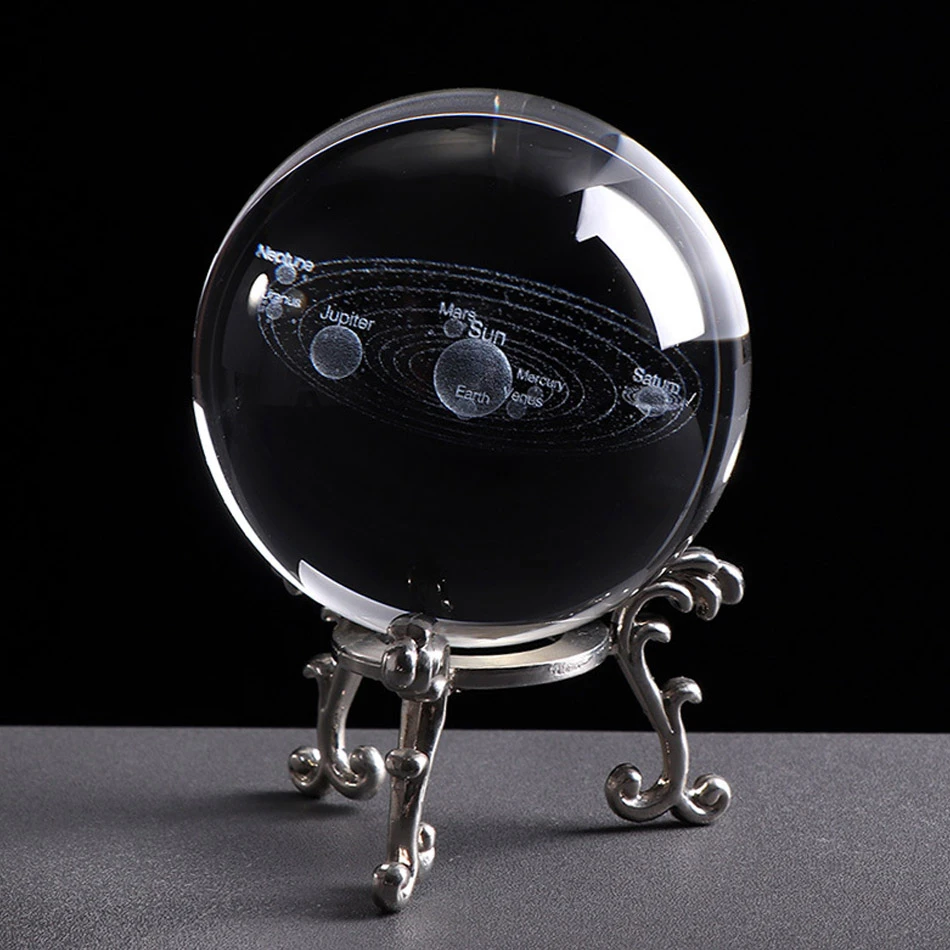 

Diameter Globe Galaxy Miniatures Crystal Ball 3d Laser Engraved Quartz Glass Ball Sphere Home Decoration Accessories Gifts