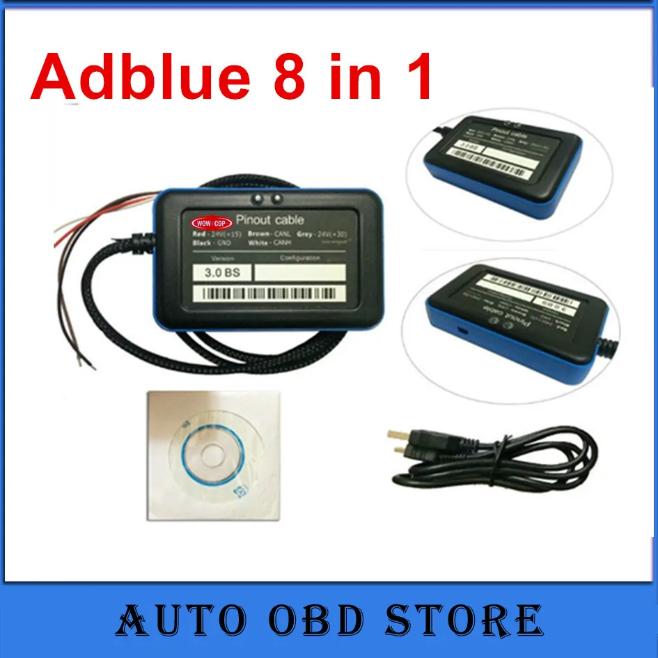 

Professional Truck Diagnostic Tool Adblue 8in1 Remove Tool Adblue Emulator 8 in 1 OBD2 Scanner Support euro 6