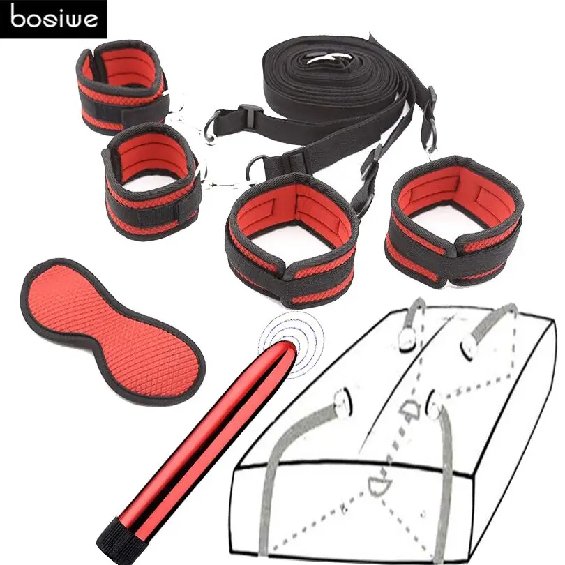 Unter Bed Bondage Sex Spielzeug für Paare Vibrator Set Flirt Massage Augenmaske, g punkt Vibrator Stimulator Sex Produkte für Frauen Billig