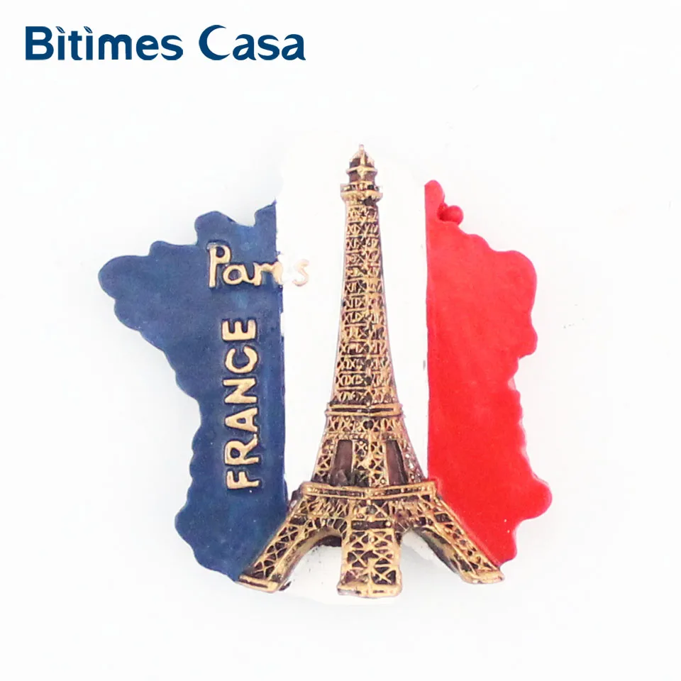 Bitimes 3D Fridge Paris Tower Refrigerator Stickers
