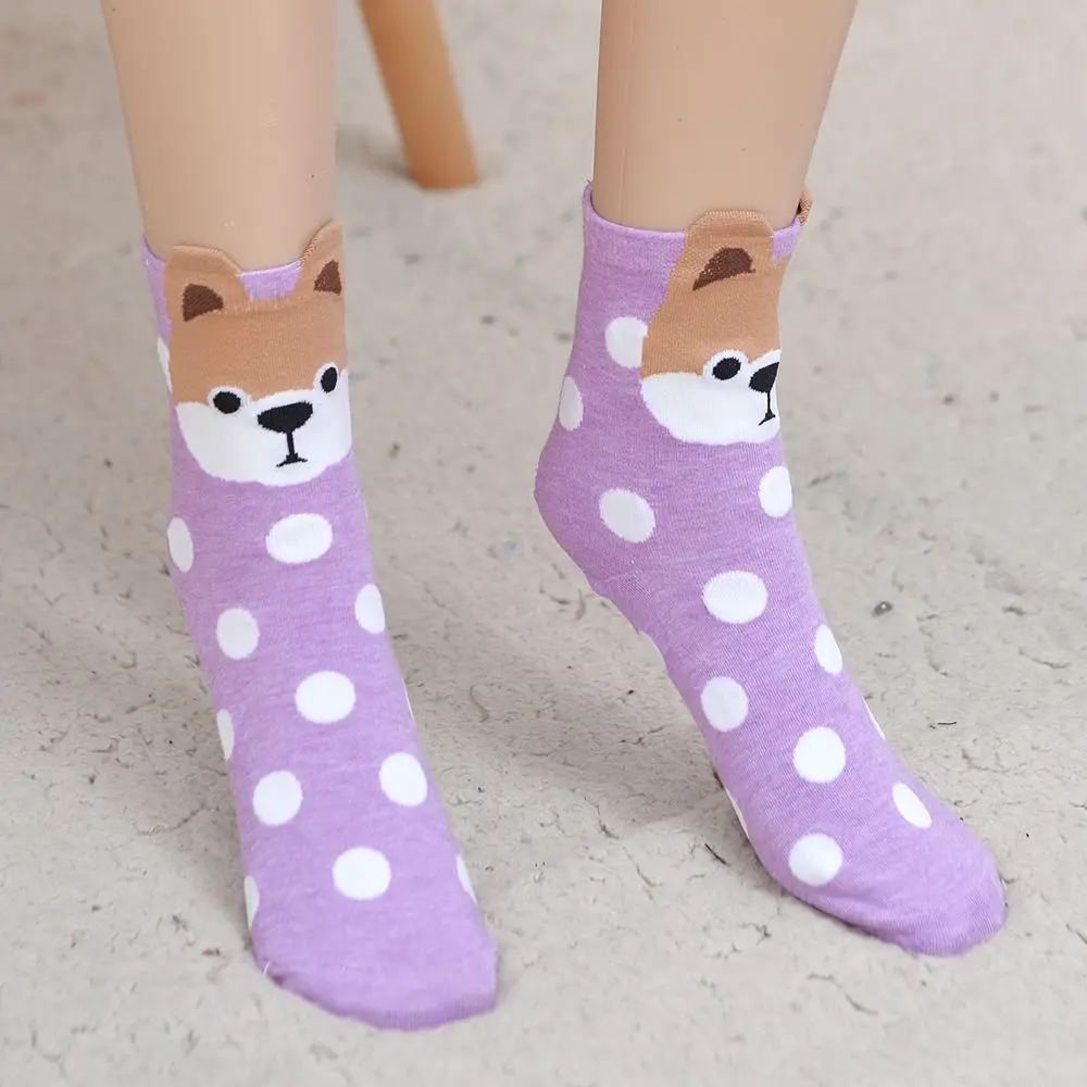 2018 Spring and summer Womens Socks Small Ear Cartoon Animal Series Cute dog Harajuku Style meias Funny Socks Gifts
