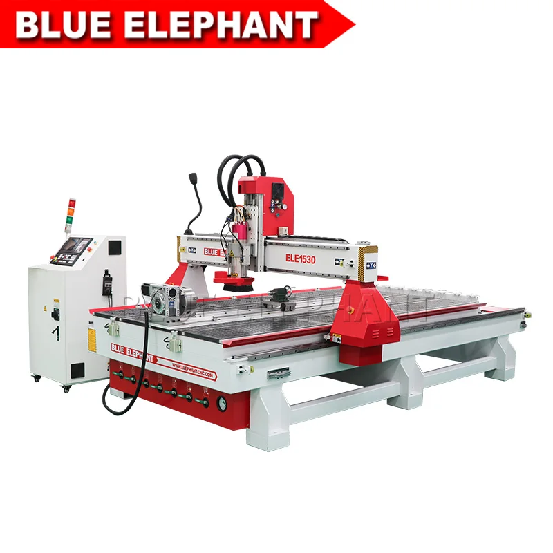 Economical ATC Cnc Router Wood Cutting Machine , Auto Tool Changer ATC
