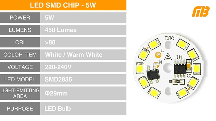 Умный IC светодиодный SMD чип 3 Вт 5 Вт 7 Вт 9 Вт 12 Вт 15 Вт SMD2835 светодиодный светильник AC220V холодный белый теплый белый DIY светодиодный прожектор