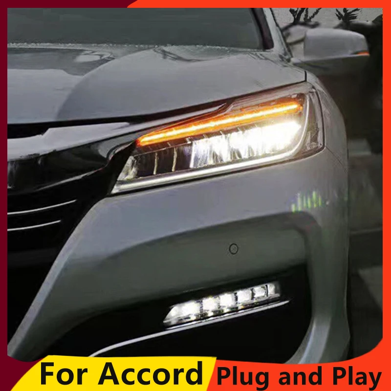 Kowell Car Styling For Honda Accord 10th Headlights 2016 2017 Led Kowell Car Styling For Honda Accord 10th Headlights 2016 2017 Led High Beam Low With Yellow Turning Signal Bar In Light Embly From