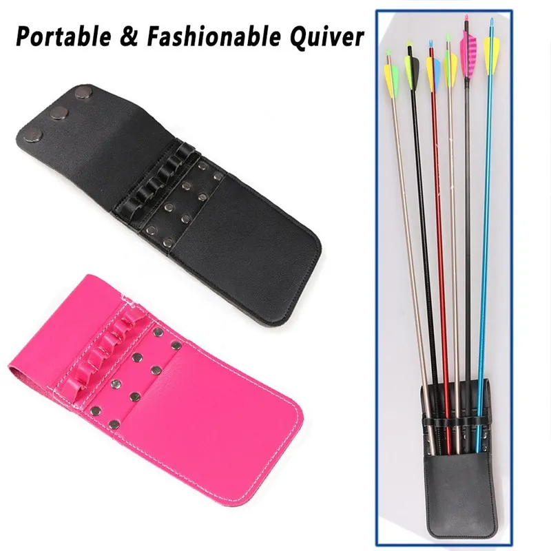 Archery Quick Release Quiver Portable Pocket Leather Quiver Compound