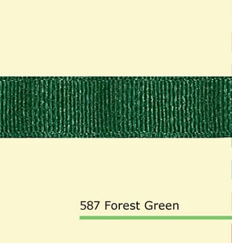 

5/8" inch (16mm) silver glitter printed Forest Green grosgrain ribbons