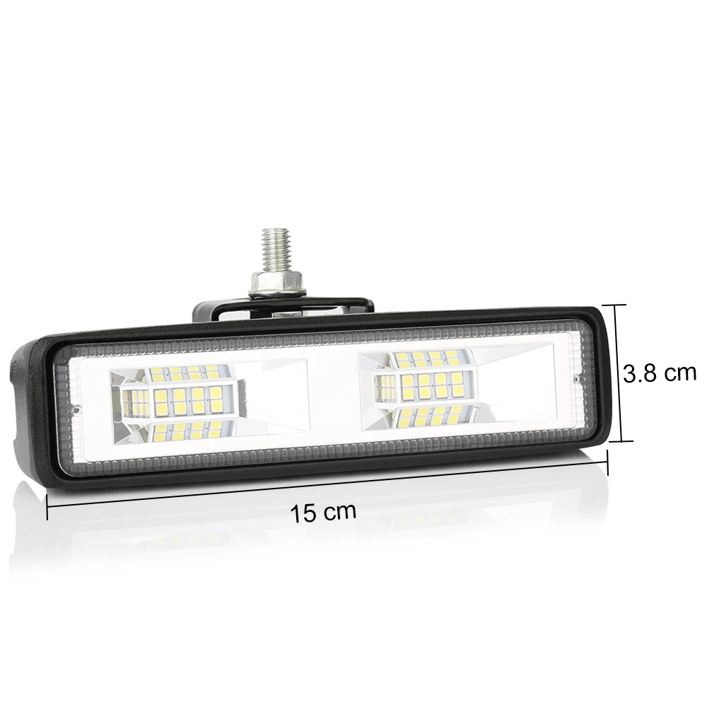 6 inch 18W 16 LED Work Light Bar Spot Flood LED Light Bar LED Work Light for Offroad Car 4WD Truck Tractor Boat Trailer 4x4 SUV