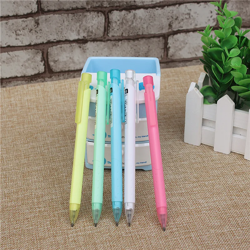 

candy color mechanical pencil lead 2.0mm Automatic pencils HB drawing pencils free give 1 box matching pencil lead