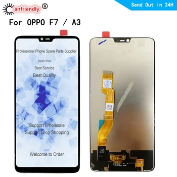 

6.23 inch LCD For OPPO F7 F 7 LCD Display Screen Touch Panel Digitizer sensor with frame Assembly For OPPO A3 Full Display