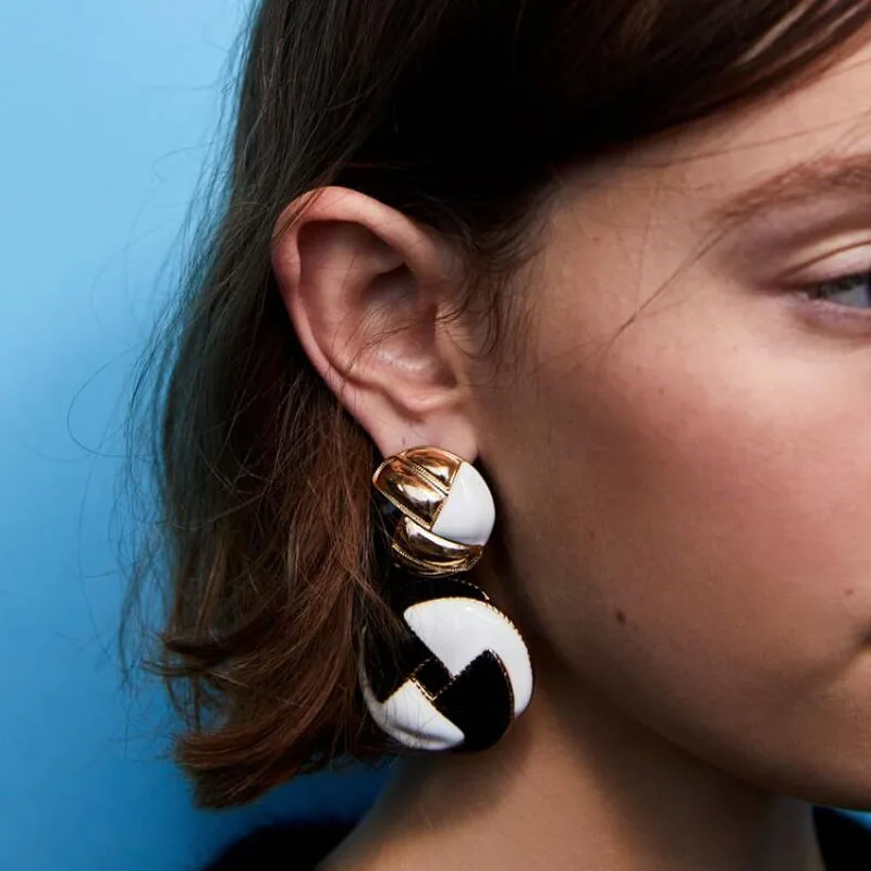

Best lady Drop Dangle Earrings For Women Round Wedding Gift Fashion Vintage Earring Charm Shiny Jewelry Hot Sale Bijoux