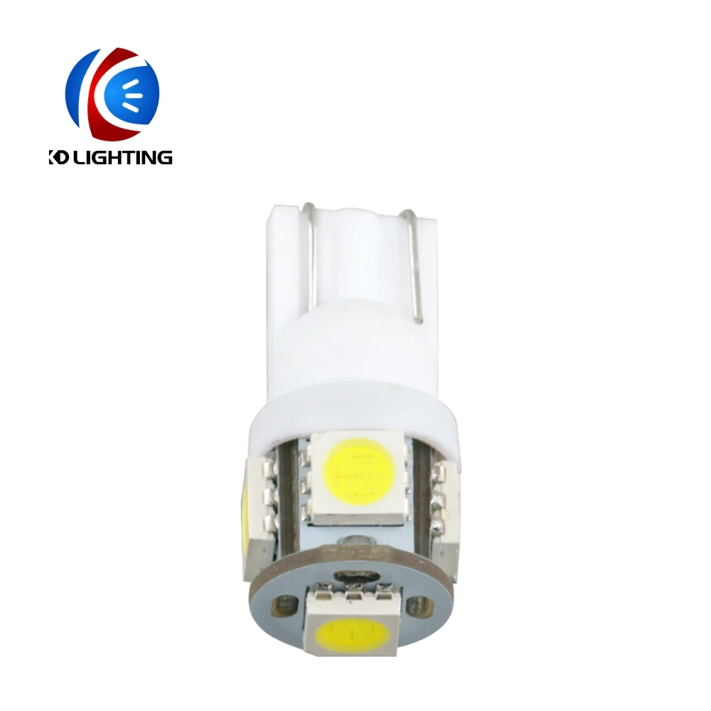Супер белый 2 шт. DC12V T10 светодиодный W5W 5050 5SMD 194 168 Белый клиновидный для салона