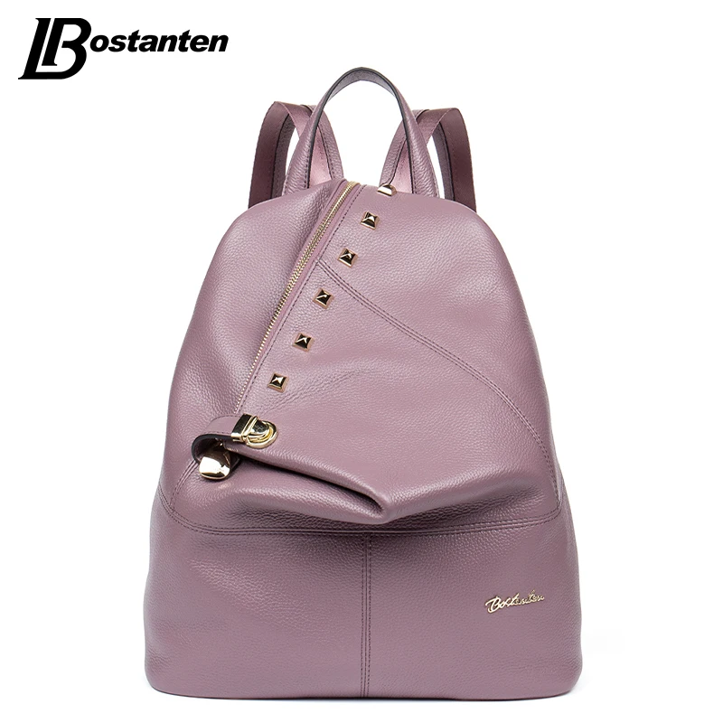 BOSTANTEN Real Genuine Leather Women font b Backpacks b font Gril Large font b Laptop b