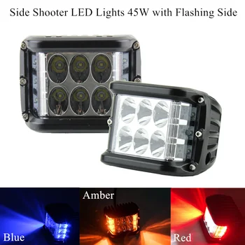 

1 Pair Side Shooter LED lights 4 Inch LED Work Light Bar Side Strobe Lamp Combo Driving Fog Lamp For Jeep Hummer Off Road
