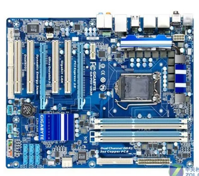 Для Gigabyte GA-P55-UD3R оригинальная бывшая в употреблении материнская плата для