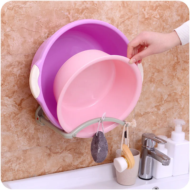 

Home Suction Cup Basin Storage Rack Strong Sucker Basin Organizer Shelf Bathroom Wall-mounted Bathroom Kitchen Storage Hook