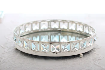 

ROSE QUEEN 3158metal cake stand fruit glass plate silver plated 27cm diameter cake pan wedding home decoration