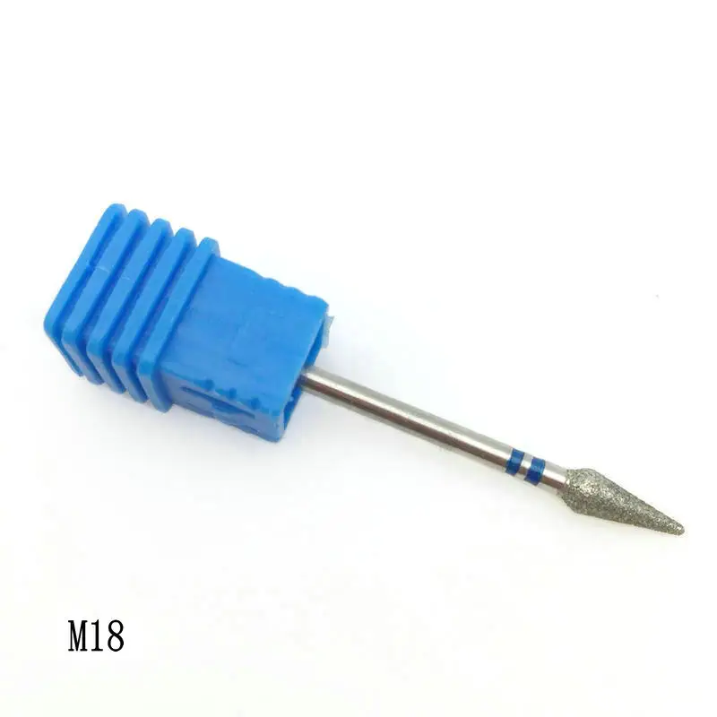 Алмазное сверло для ногтей 18 Тип 3/32 фрезерный маникюрный резак для педикюра Электрический станок инструмент для дизайна ногтей сверло - Цвет: M18