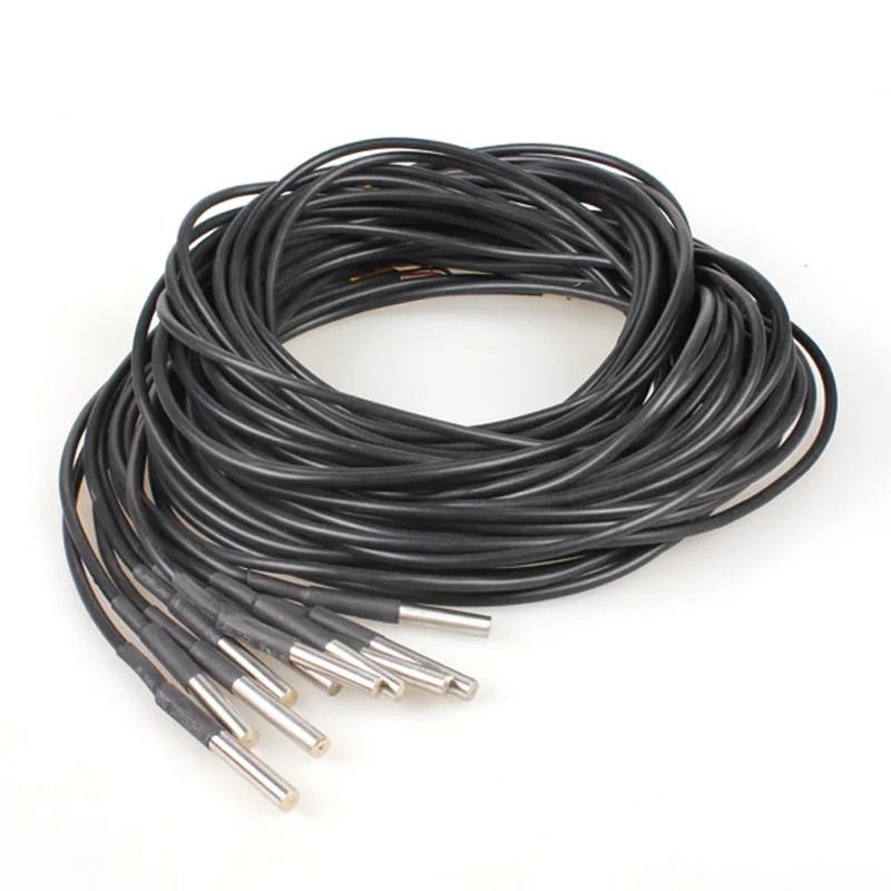 

DS18b20 3m 10pcs Durable 3M Waterproof Digital Temperature Temp Sensor Probe DS18b20 Stainless Steel DS18B20 3m Original Chip