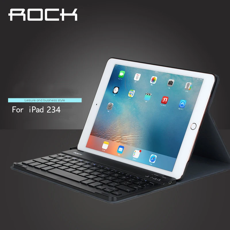 

For Apple iPad 2 3 4 ROCK 9.7 inch Bluetooth Keyboard Case