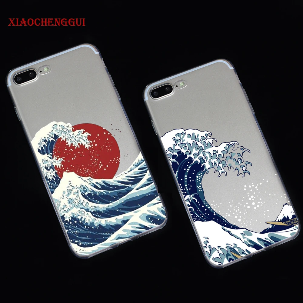 Для iphone x xs чехол Great Wave off Kanagawa задняя крышка мягкий чехол для телефона Fundas для iphone 6 6s 5S 6 6s 7 8 Plus X XS Max