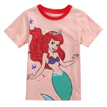 pudcoco 2017 New Cute Baby Girls Summer Short Sleeve T-shirt Tops Cartoon Mermaid Girl Clothes T shirt
