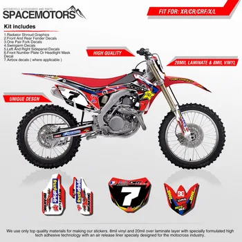 

Decals backround wrap dual layer stickers kit for motorcycle CR CRF CRM CRFX CRFR CRFL XR X R L 250cc 650cc 2000 - 2016 year