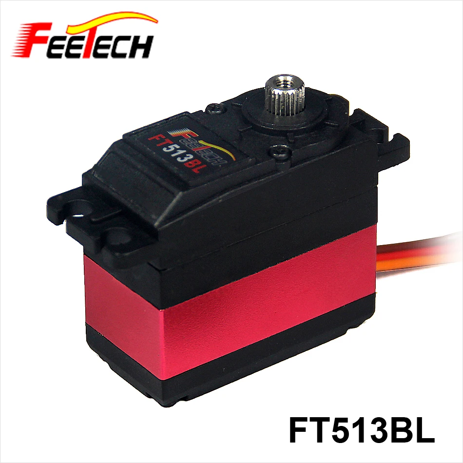 

Standard 12kg.cm Metal Gear Digital Brushless Servo FT513BL FEETECH Servo for RC Boat Car