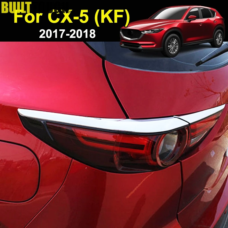 Для Mazda Cx-5 Cx5 2nd Gen KF 2017-2021 хромированный задний фонарь крышка лампы отделка бровей