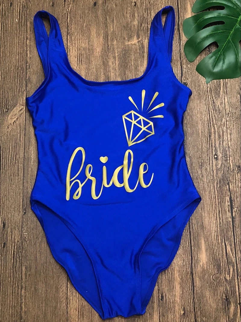 Bride Gold Print 2018 Women One Piece Swimsuit High Cut Swimwear Bathing Suit Black Monokini Bodysuit Beachwear Maillot De Bain