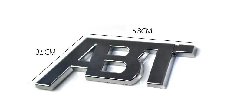 3D металлический хром ABT крутой стикер Автомобильная Задняя эмблема стикер, логотип значок, для volkswagen всех автомобилей, Хромированный Металл Наклейка Стикер