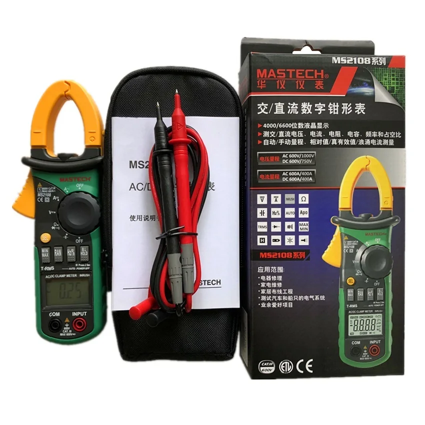 Цифровой Мультиметр Mastech MS2108 переменный/постоянный ток измеритель напряжения|dc